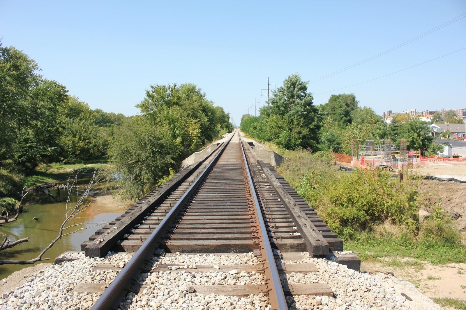 Looking west